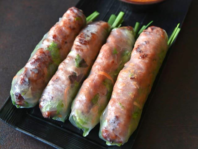 Grilled Pork Spring Rolls (4 pcs).
