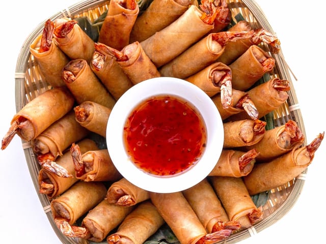 Pork & Shrimp Egg Rolls (4 pcs).
